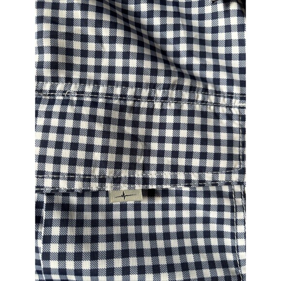 Habit Men's UPF 40+ Crayfish Creek Long Sleeve Navy PlaidRiver Shirt sz SFishing - Picture 6 of 8